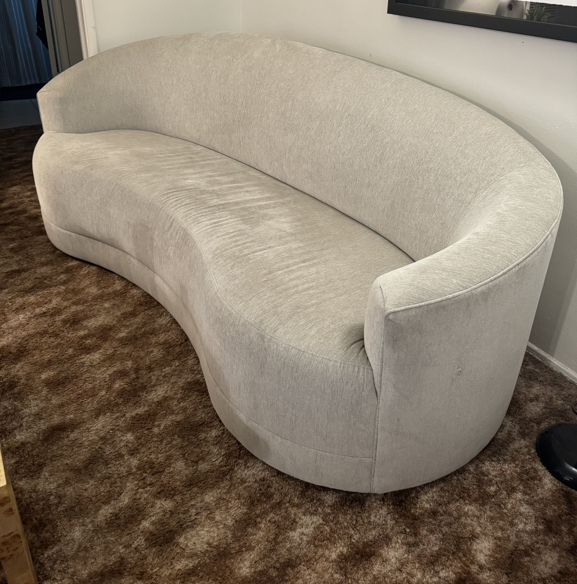 $2,000 Couch For $200! Crate & Barrel Infiniti Curve Oatmeal Sofa 88" Couch