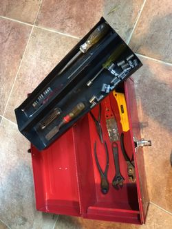 Metal Tool Box with over 50 Tools included