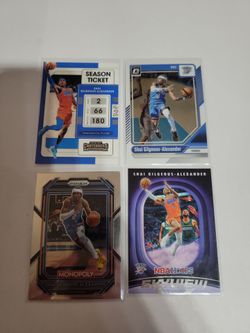 Shai Gilgeous-Alexander NBA Trading Card Lot (4)