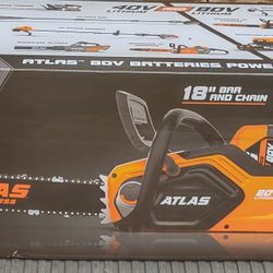 Atlas 80v Lithium-Ion Cordless 18 In. Brushless Chainsaw - Tool Only

