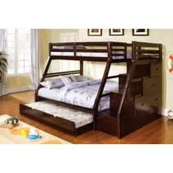 Twin Over Full Bunk Bed - Trundle Sold Separately 