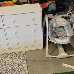 6 Drawers Dresser/baby Swing/kids Chair