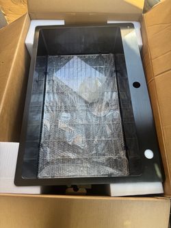 32x22x9 BLACK STAINLESS  TOPMOUNT   SINK  W GRIDS NEW