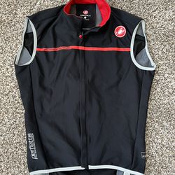 Castelli Rosso Corsa Vest Men Black/Red Cycling Size XL Windstopper NICE 🚴💨