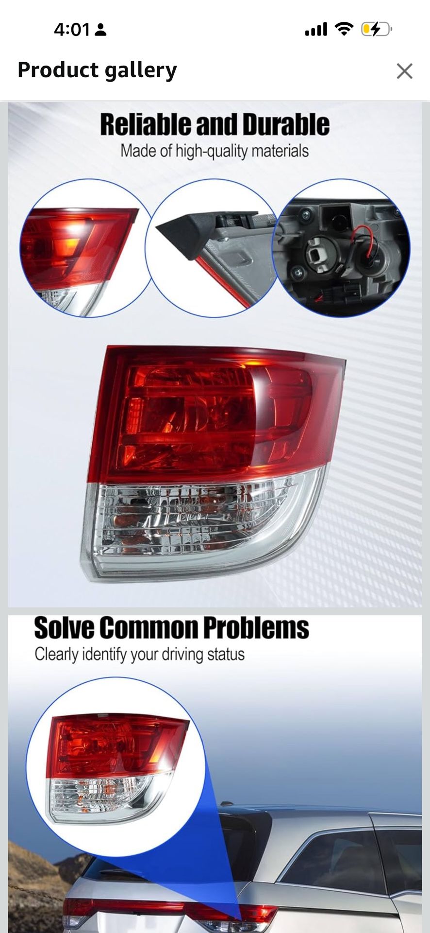 Rear Tail Light Assembly Fit for Honda Odyssey 2014 2015 2016 2017, Replace HO(contact info removed) 33500TK8A11, Right Passenger Side Light Brake Lam