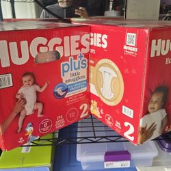 Huggies Little Snugglers Disney Size 2 Diapers - 2x Cases NEW