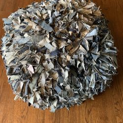 Brand New Denim Ottoman 