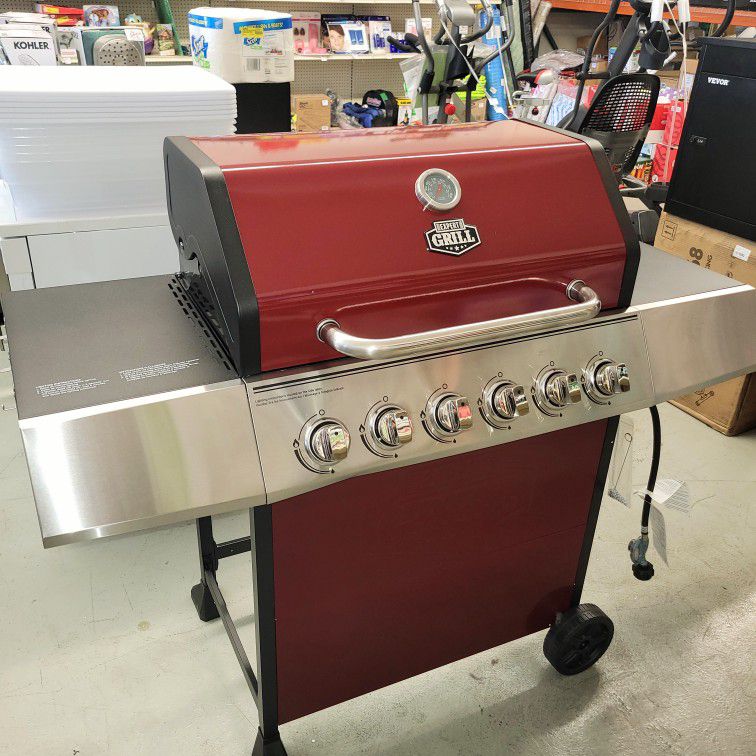 Expert Grill 6 Burner Propane Gas Grill in Red