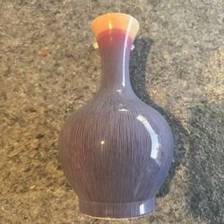 Vintage Chinese Oxblood Blue Flambe Vase Porcelain 11”