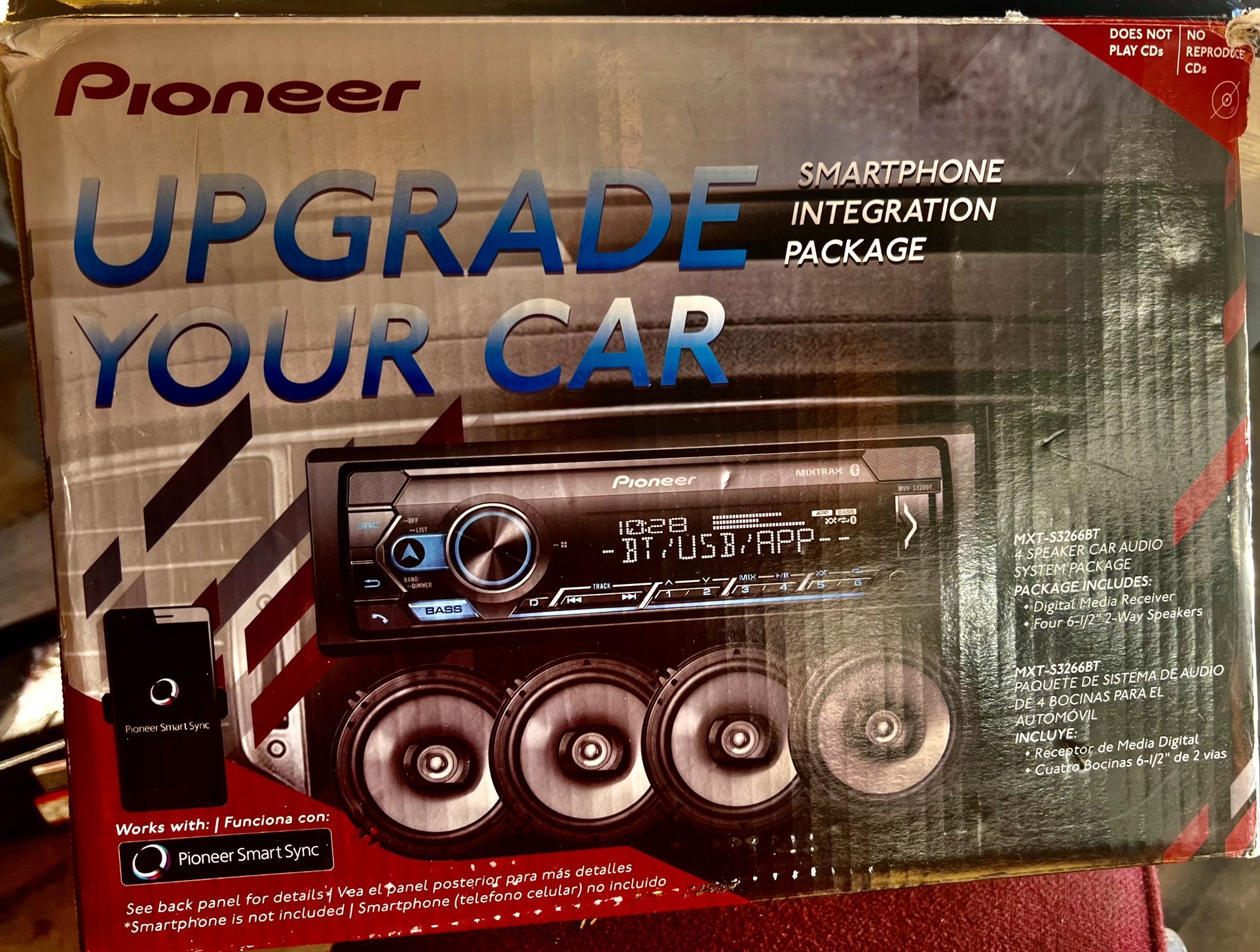 NEW Pioneer Media Car Stereo Receiver W/ Speakers