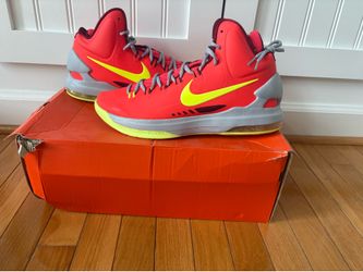 Nike KD V 5 DMV Bright Crimson Volt Wolf Grey Size 12 DS 554988-610 AS PE LE