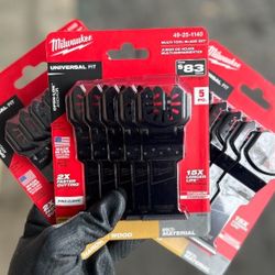 Milwaukee OPEN-LOK Variety Oscillating Blade Set w/ Japanese Hardwood Blade (5-Piece)