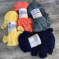 Lot 4 Vintage Columbia Minerva Wool Yarn