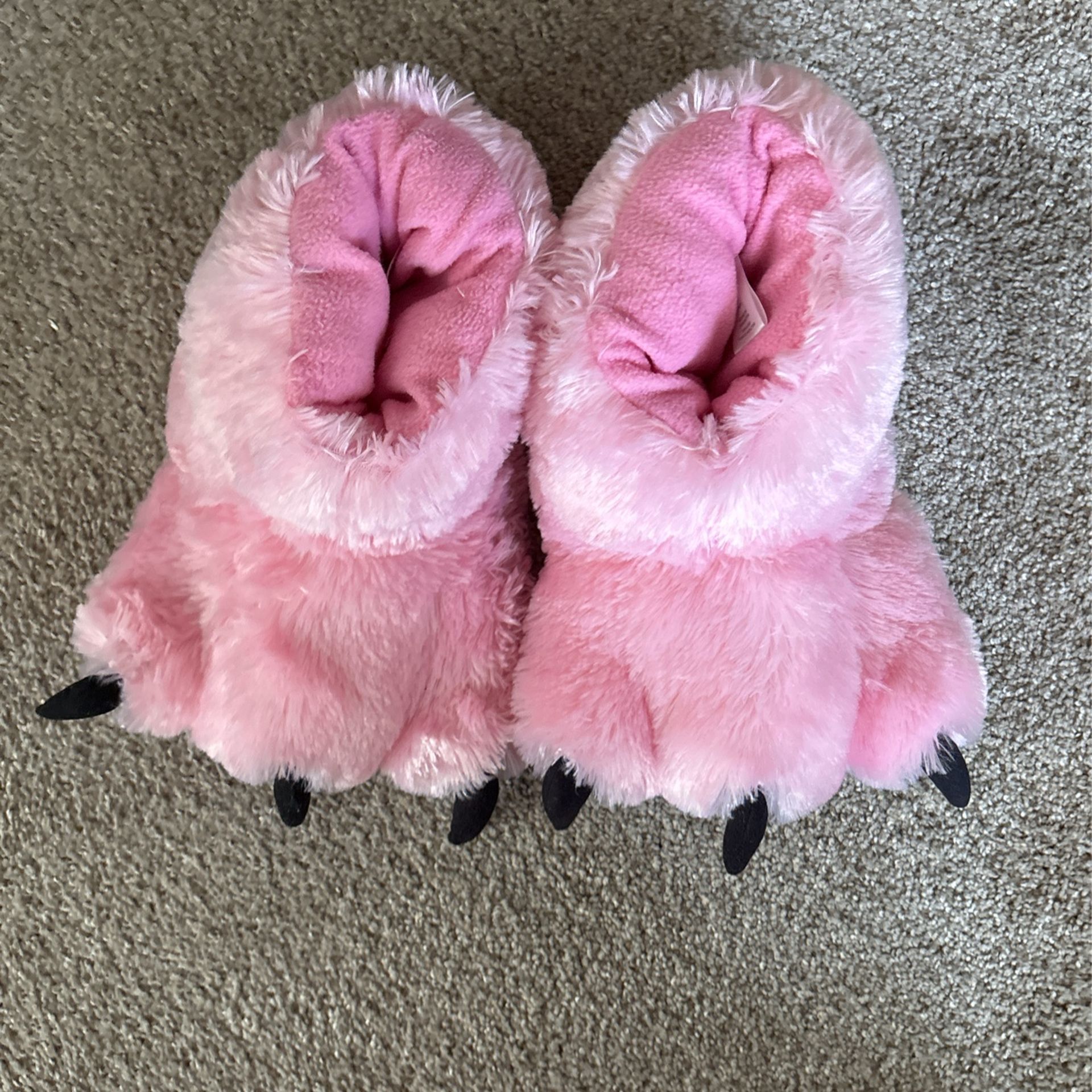 Never Worn Pink Bear Slippers