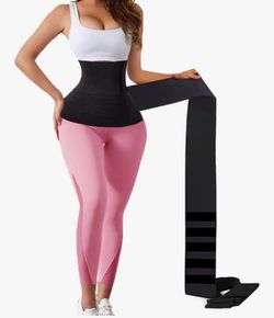 Waist Trainers For Women Belly Fat,Postpartum Belly Wrap For Tummy Control,Bandage Wrap Waist Trainer, Waist Trainer For Women Lower Belly Fat Black