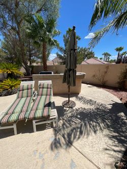Patio Chaise and umbrella