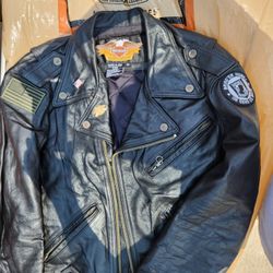 Mens HARLEY DAVIDSON LEATHER JACKET SIZE: M