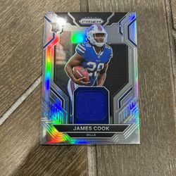 2022 Prizm Buffalo Bills James Cook Rookie Jersey Card