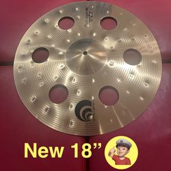 🔥 18” Ozone Trash Crash Cymbal for Drum Set 