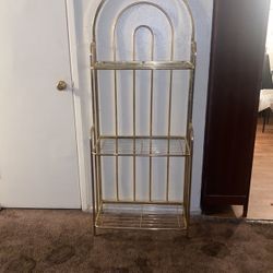 Brass Colored Shelving 