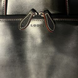 Lodis Black Leather Briefcase Style Purse with Red Piping for Sale in Queen Creek AZ OfferUp