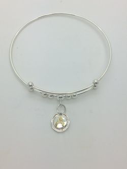 925 Silver Bracelet with Initial