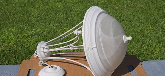 Hanging metal/ glass lamp