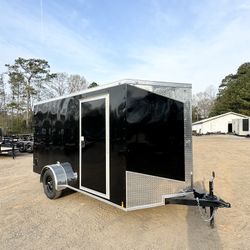 New 7x12 Enclosed Cargo Trailer With Brakes 
