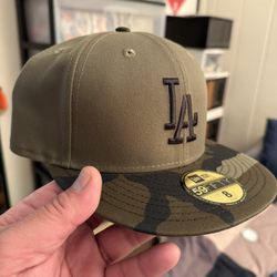 New Era Fitted Sz 8 Cap Los Angeles Dodgers Military Camo