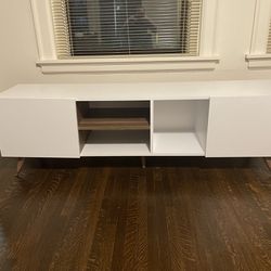 Modern White TV Stand (Pick-Up Only)