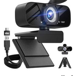 Gohero Full HD 1080P Video Webcam, Noise Cancellation, Privacy Cover, Wide-Angle Lens, Auto Light Correction, Plug & Play USB Webcam for Laptop, Deskt