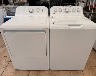 GE Top Load Washer Dryer Set White Large Capacity