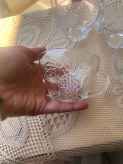 Vintage Anchor Hocking Glass Tea / Punch Cups (4)