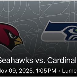 Nov 9 Seahawks Vs Cardinals Tickets, Sec 204
