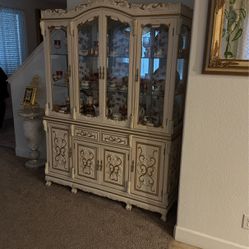 cabinet/table chair set for sale 