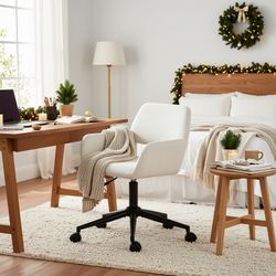 Ross Ergonomic Upholstered Office Chair with Metal Legs