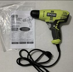 Ryobi D43K 5.5 Amp 3/8 Inch 1,600 RPM Variable Speed Trigger Corded Power Drilling