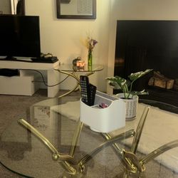 Modern chic glass table set