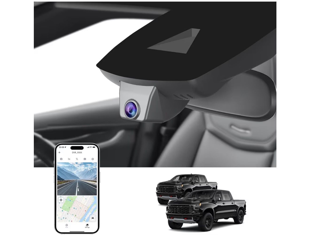 Brand New In The Box- 4K Dash Cam for Chevy Silverado 1-2026 2500 HD/3500 HD 2024-2026 (19 Vents),WT RST LTZ Custom Trail Boss High Country ZR