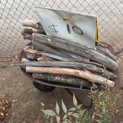 Firewood $10 for a wool wheelbarrow full