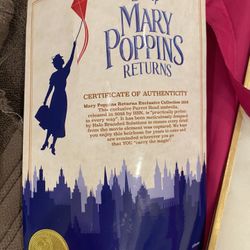 Authentic Mary Poppins Inverted Umbrella With Parrot Head