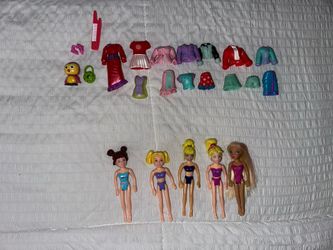 Vintage Polly Pocket Dolls, Clothes and Accessories 