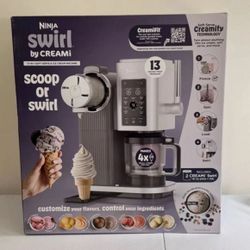 Ninja swirl by cream scoop or swirl 13oz soft serve ice cream maker touch program 