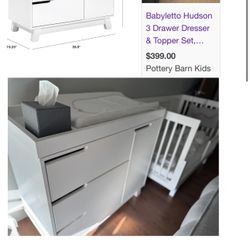 Babyletto Changing White Table Cambiador Blanco