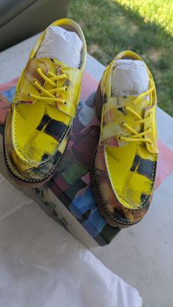 KidSuper  Yellow Painted Lug Loafer .