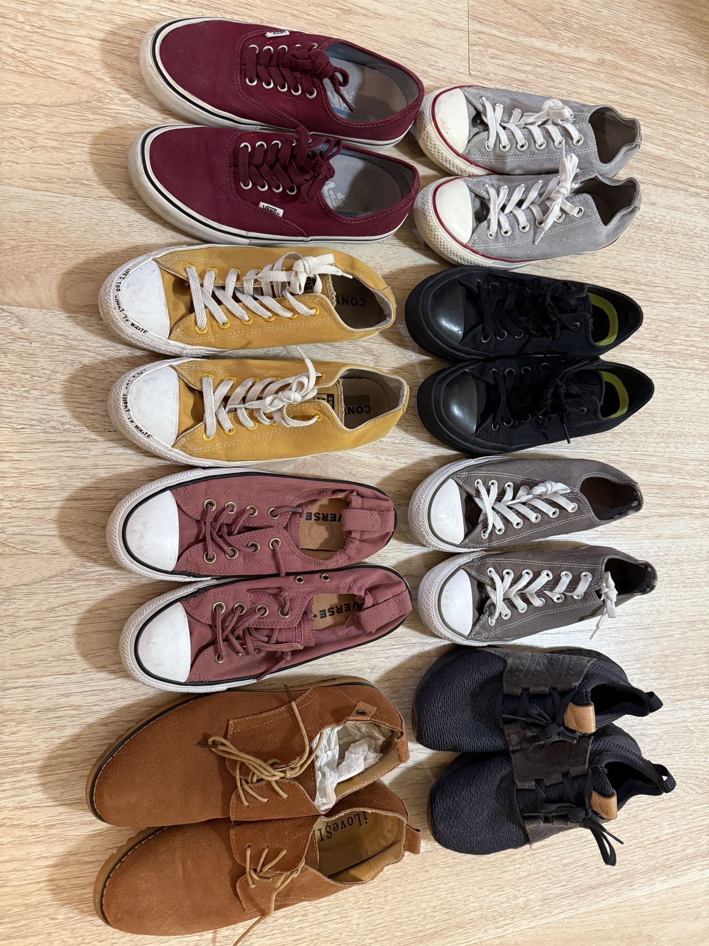 8 Women’s 61/2 Men’s Shoes $10 Per Pair OBO