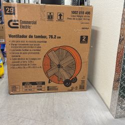  Commercial  Electric 30” Drum Fan (orange)
