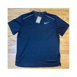 Nike Dri-FIT Miler Short Sleeve Running t-shirt Black Men’s sz XL NEW!