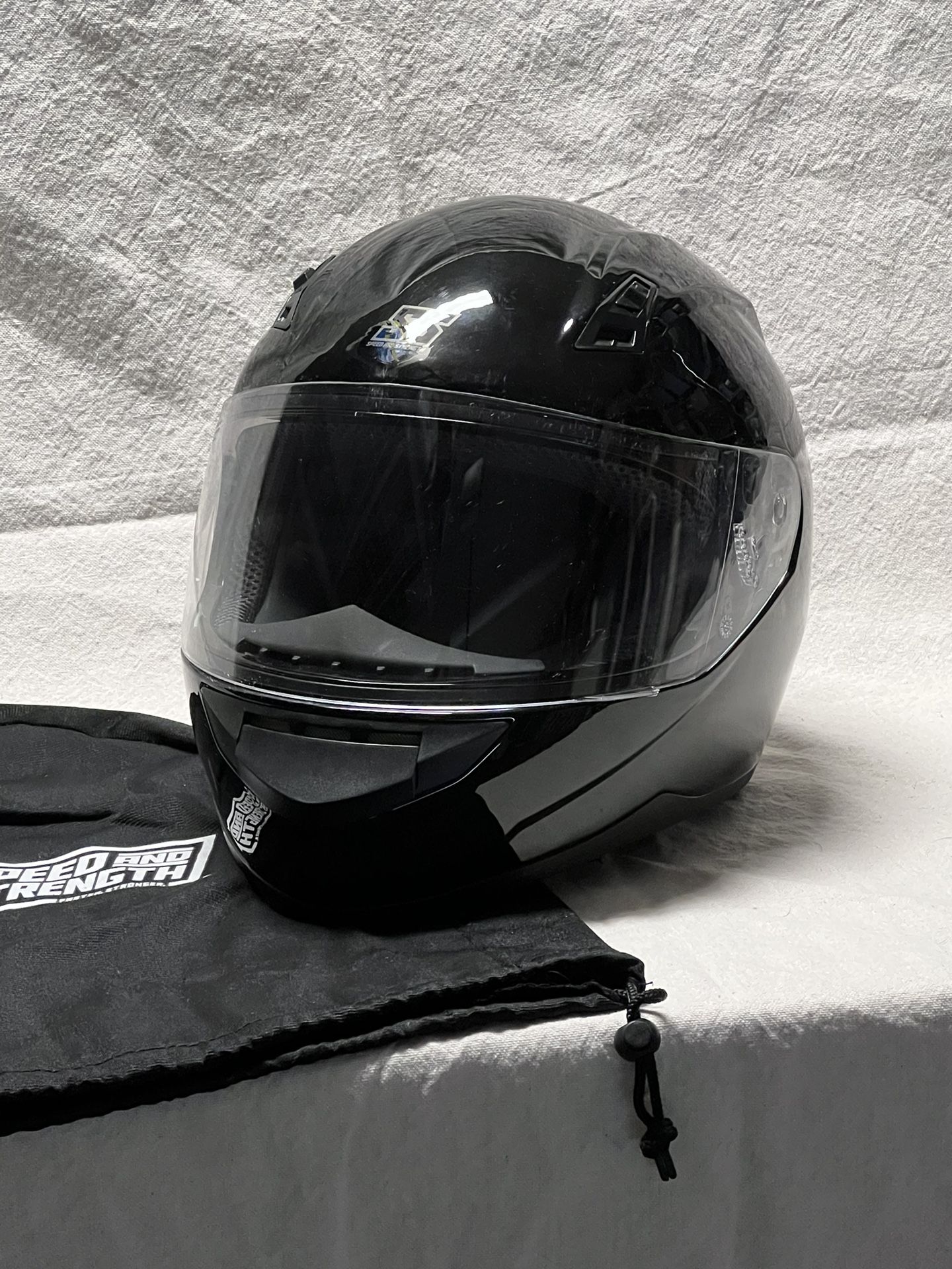 Speed and Strength Full Face Helmet SS700 BLACK Adult Size Medium