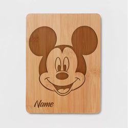 Mickey Smile Bamboo Wood Frame Thumbnail